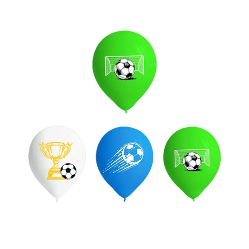 Fußball-Geburtstagsparty-Dekorationen Fußball-Tischgeschirr Teller Becher Tischdecke Ballons Hintergrund-Banner Geschenktüten Jungen-Partyzubehör – Detail 20