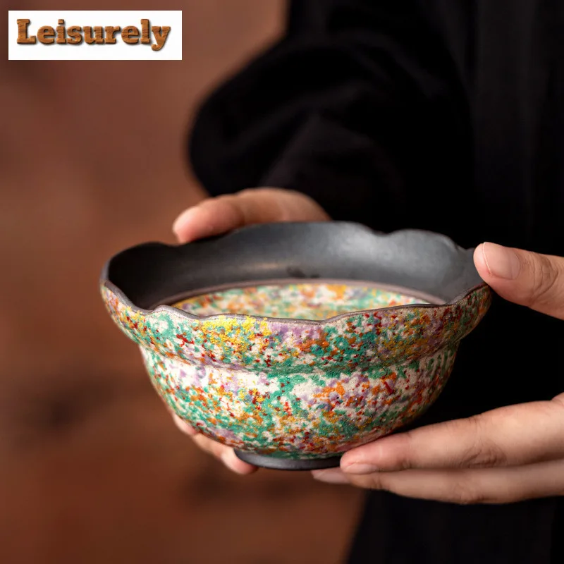 

Rock Painting Time Glazed Jianshui Luxury Tea Washing Basin Tea Garbage Can Household Chaxi Tea Services Equipment Ornaments