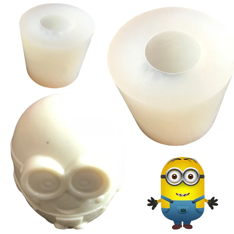 Minions 3D Silicone Ice Molds Ice Cube Tray Mold Cute Cartoon DIY Candle Mold Bedroom Decor Birthday Party Gifts Baking Molds