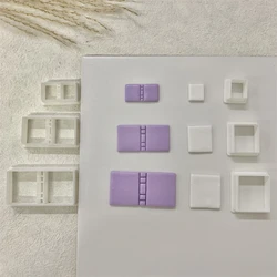 Square Book Shaped Soft Polymer Clay Cutter Handmade Earrings Cookie Embossing Cutters DIY Jewelry Pendant Clay Sculpting Tools