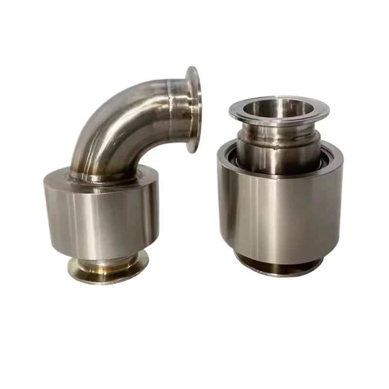 

Food grade quick change clamp welded stainless steel rotary joint pipe