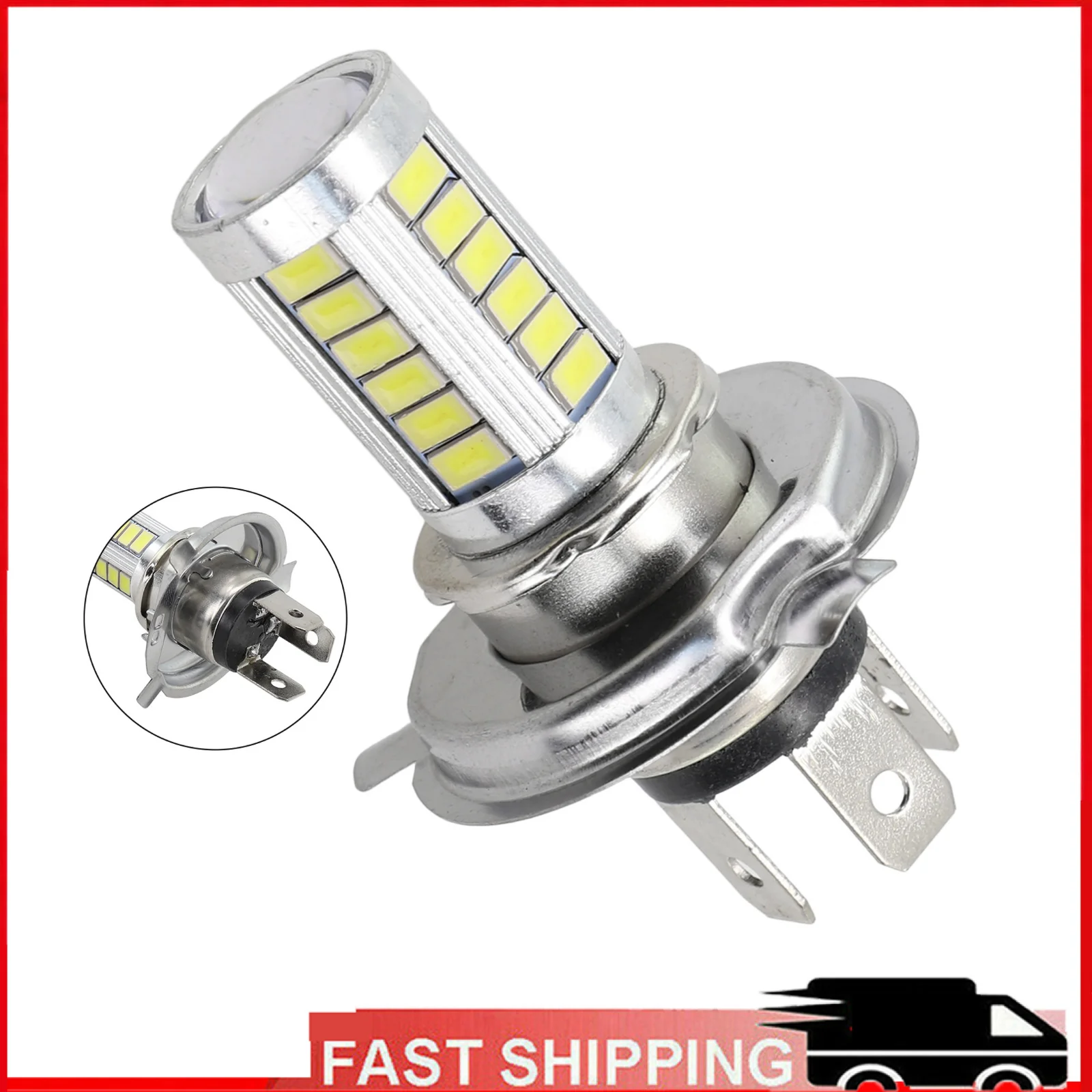 

1pcs Motorcycle LED Headlight Car LED Fog Light 33SMD H4 H7 H1 H3 Super Bright 12V 6000K Car Lights Fog Light Bulbs