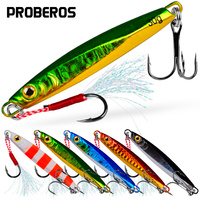 proberos 1pc Laser Metal Jigs -7g/10g/15g/20g/30g High Catch Rate Saltwater Lures for Tuna, Bass, Salmon & Kingfish