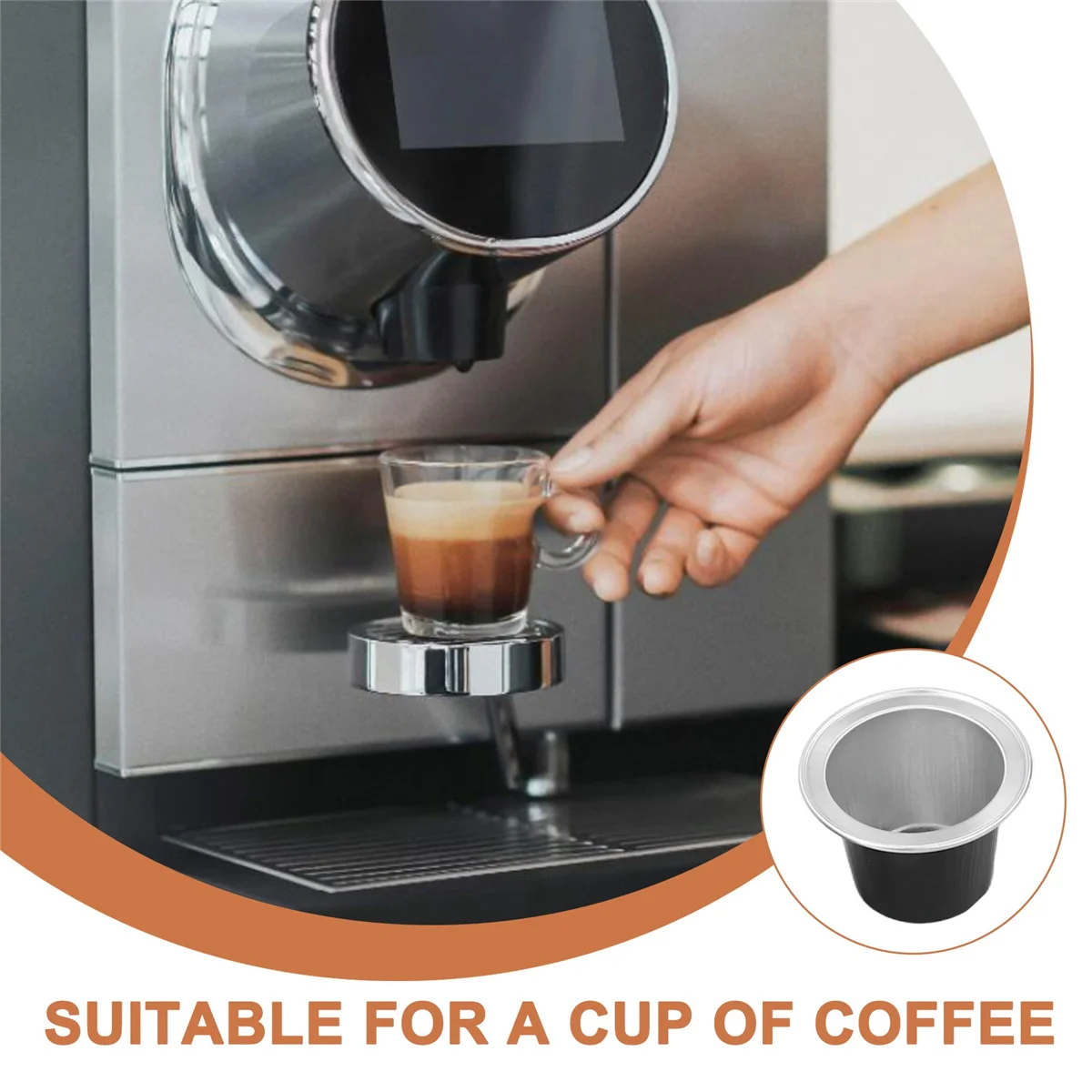 New 50Sets Refillable Coffee Capsules Cup Disposable Coffee Capsules Packaging Cafe Supplies for Nespresso Black