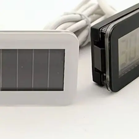 Waterproof Solar Digital Thermometer with Probe for Refrigerator Cold Room Fish Tank and Temperature Critical Applications
