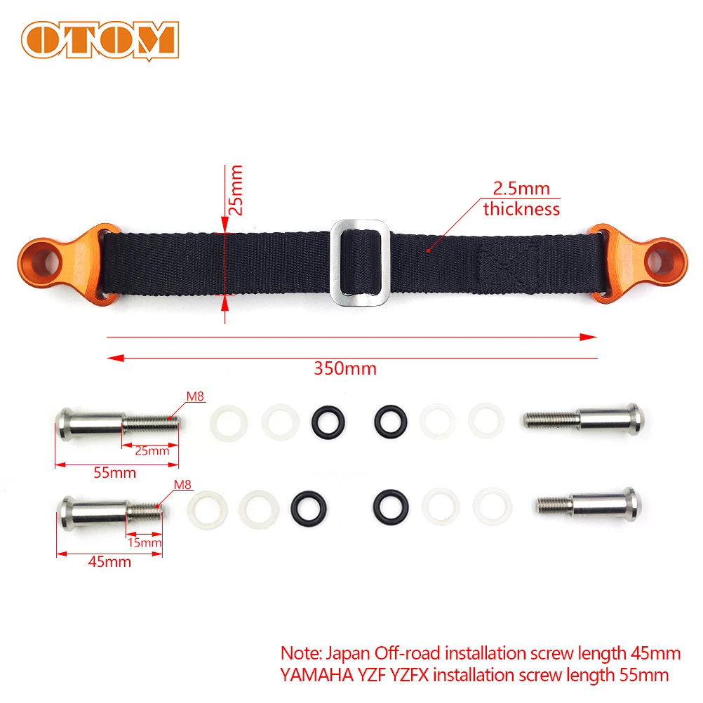 OTOM Motorcycle Universal Rescue Strap Pull Sling Dirt Bike Motocross Seat Front Rear Rescue Pull Belt For HONDA KAWASAKI SUZUKI