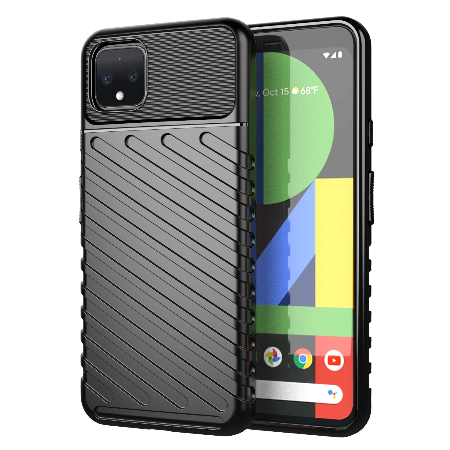 Fashion Non-Slip Thunder Case For Google Pixel 4 XL 4a 5g Shockproof Half-wrapped Cover for pixel 4 4xl 4a Full Protect Cases