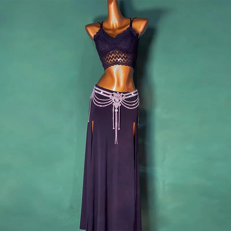 맞춤형 벨리댄스 의상 허리 체인 액세서리 태슬 핫스탬핑 다이아몬드 YL211