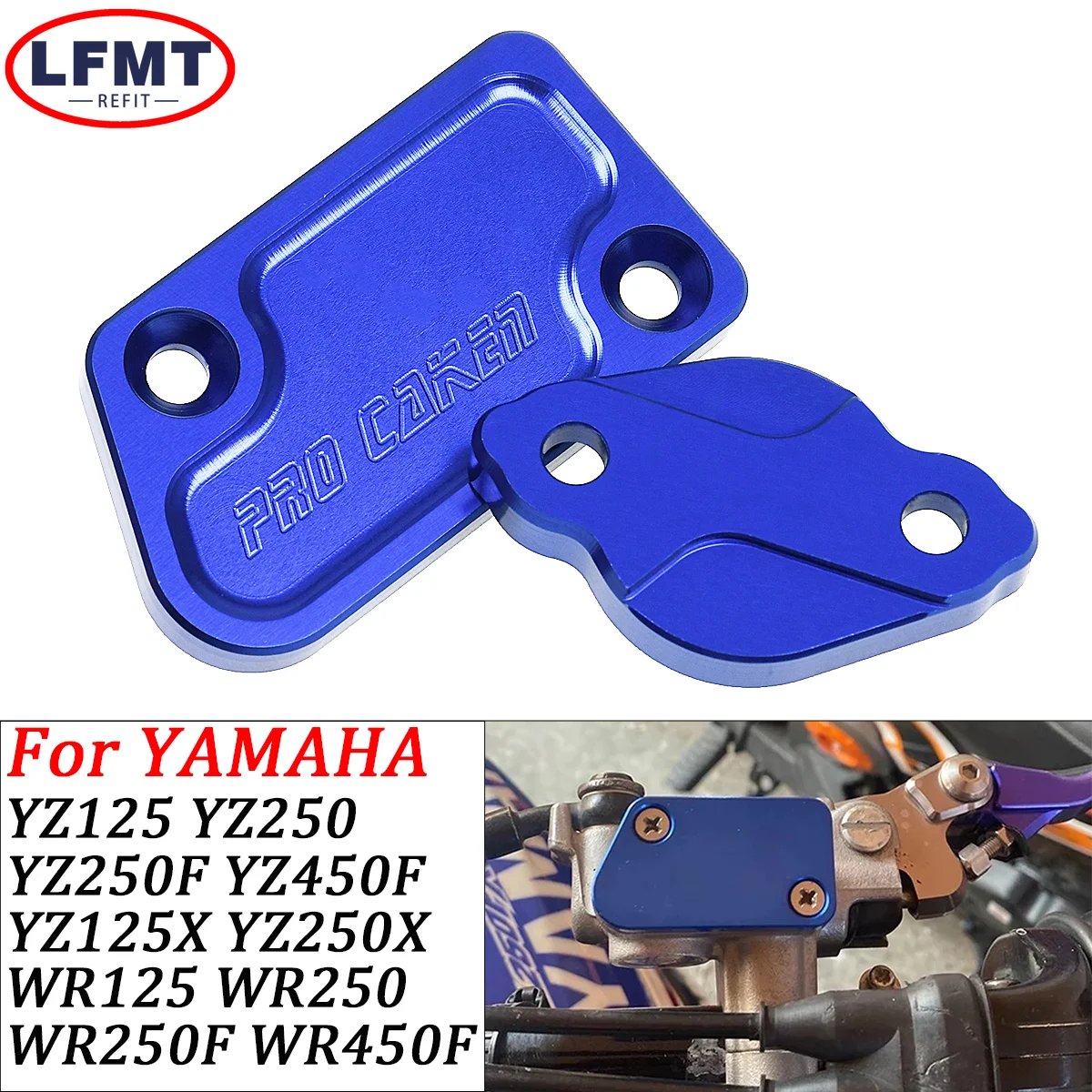 

Motorcycle Fluid Cylinde Cap Front Rear Brake Reservoir Cover For Yamaha YZ 125 250 250F 450F YZ250FX 2008-2021 Motocross Parts