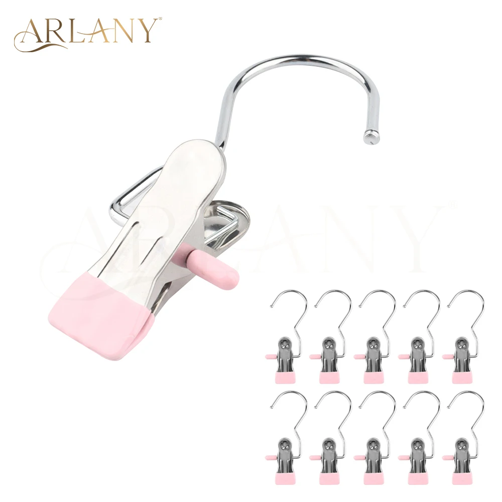 

ARLANY вешалки для наращивания волос 10 шт. вешалки для ботинок сверхмощные портативные дорожные шпильки для сушки одежды из нержавеющей стали для шкафа