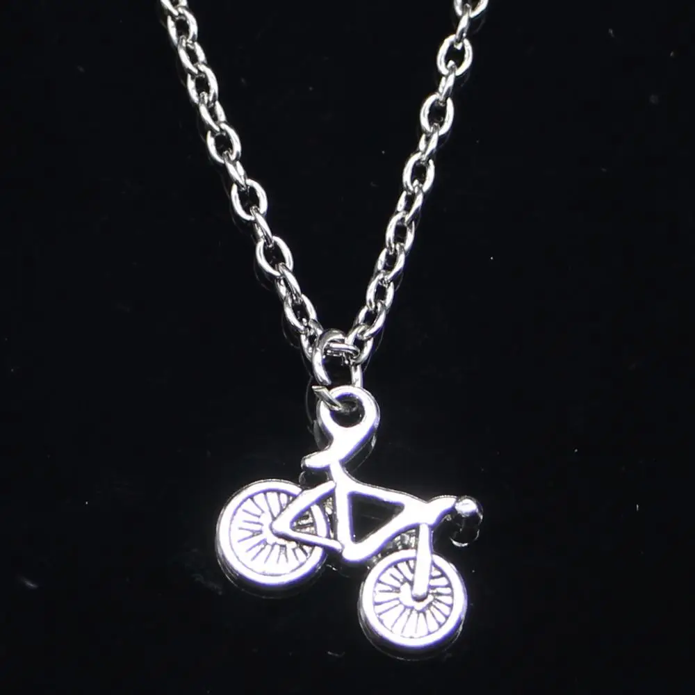 20pcs New Fashion Necklace 15x16mm bike bicycle Pendants Short Long Women Men Colar Gift Jewelry Choker