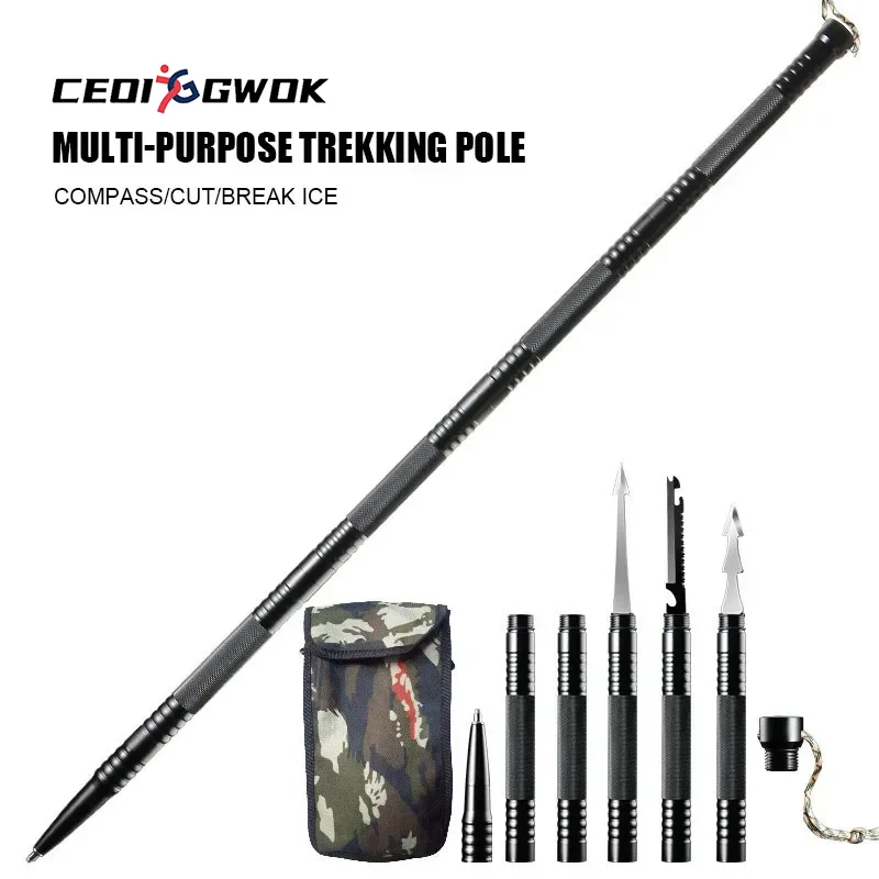 

CEOI GWOK Трость Гибкие и прочные сверхлегкие треккинговые палки с строительной походной палкой из алюминиевого сплава