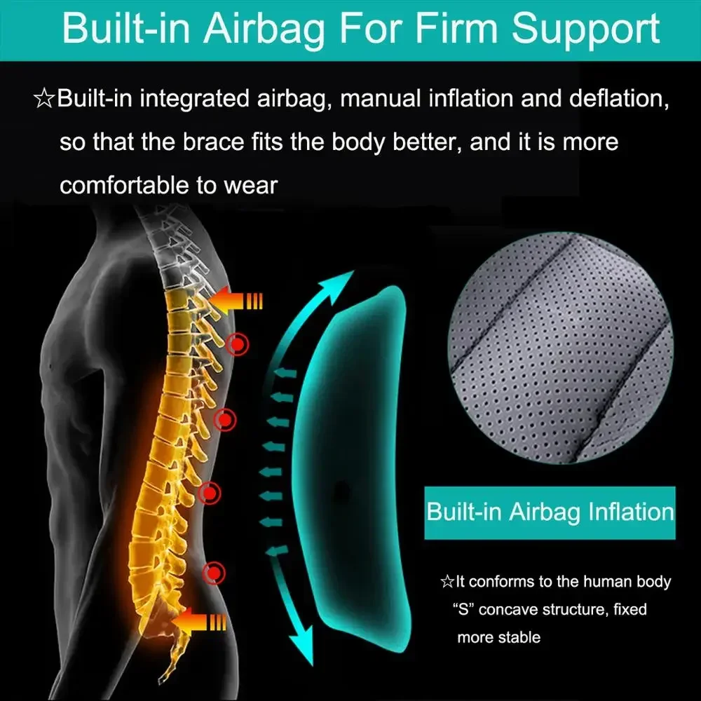 Inflatable Thoracolumbar Orthosis Adjustable Lumbar Spine After Fixation Brace Bracket Thoracic Compression Fracture Support