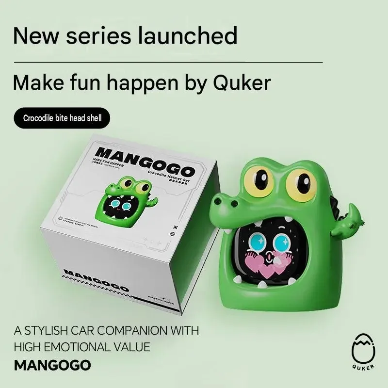 NEW MANGOGO Crocodile Robot Car Ornament Creative Electronic Pet Dashboard Decoration Gift for Boyfriend