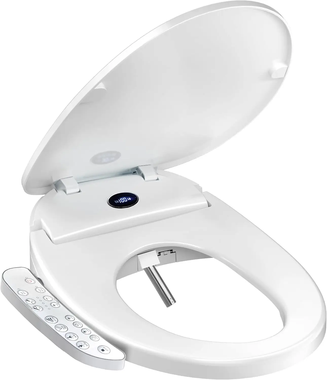 

Bidet Toilet Seat Elongated,Unlimited Warm Water,Soft Close Toilet Lid,Electronic Heated,Display Screen,Vortex Wash