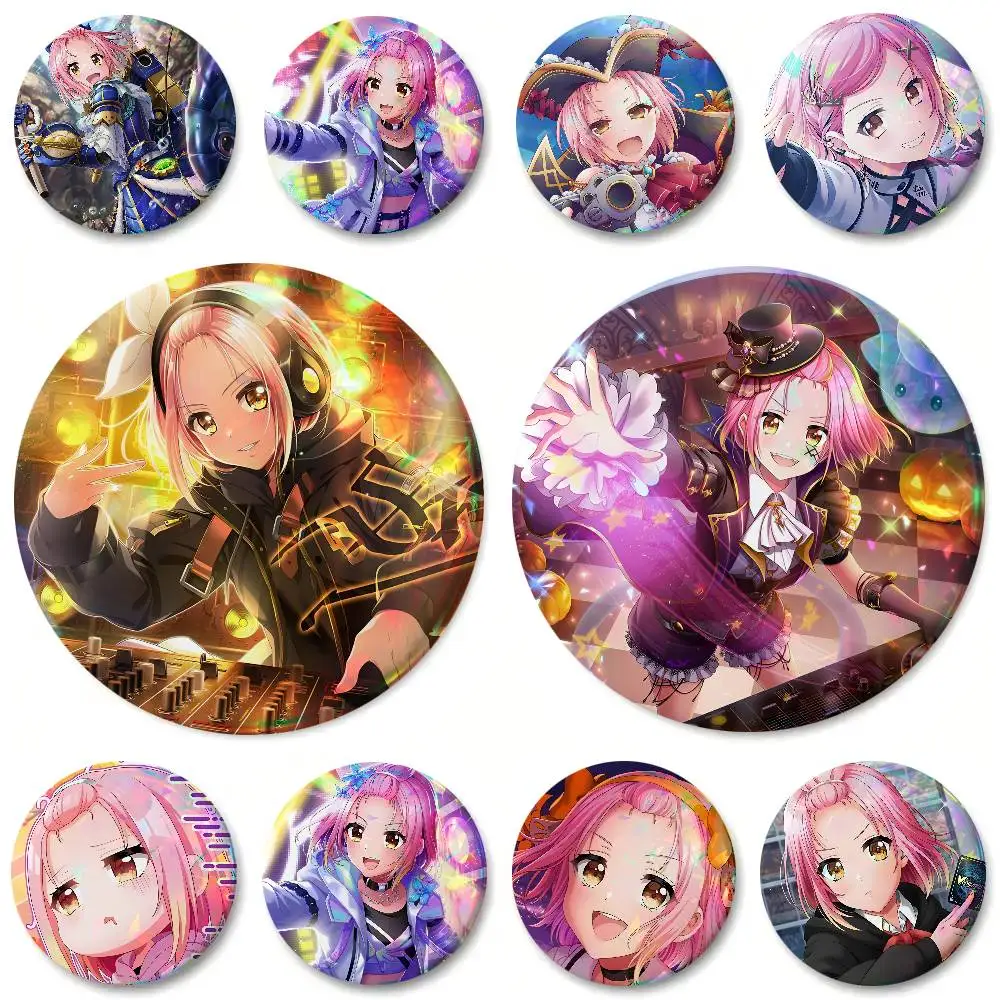 Anime D4DJ Inuyose Shinobu Round Badges Can Be Used To Decorate Clothes And Backpack Pins
