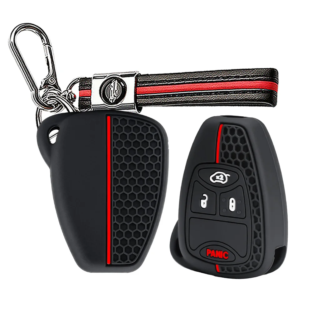 Soft Key Holder With Chain For Chrysler Pacifica Aspen 300C For Dodge Caravan Journey Nitro For Jeep Wrangler JK High Quality