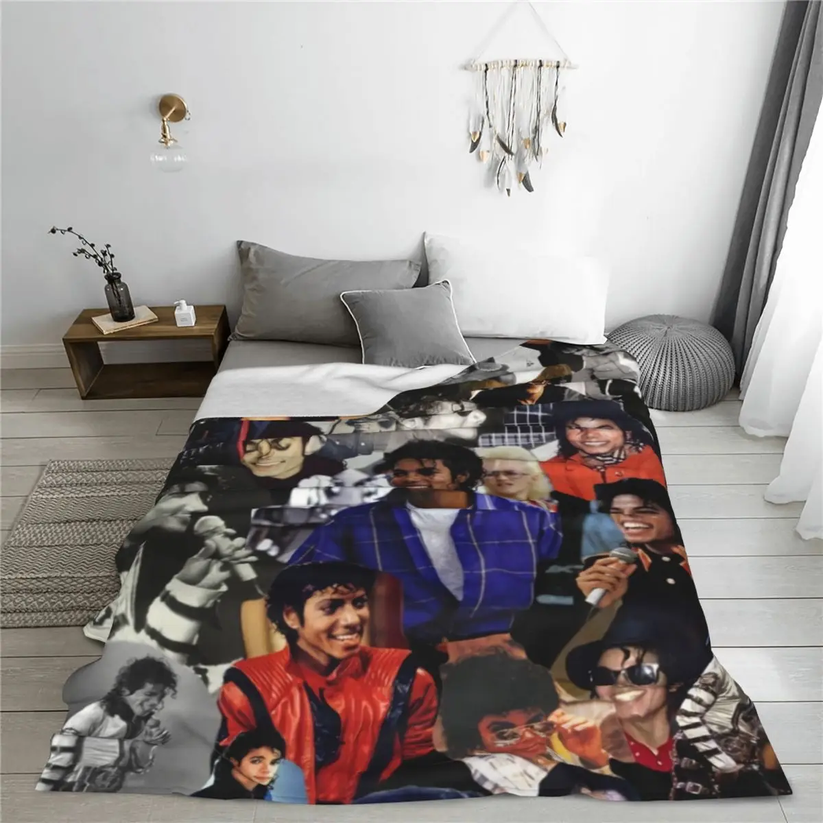 MJ M-Michaels Dancer Photo Super Soft Blanket J-Jacksons Camping Bedding Throws Funny Custom Flannel Bedspread Sofa Bed Cover