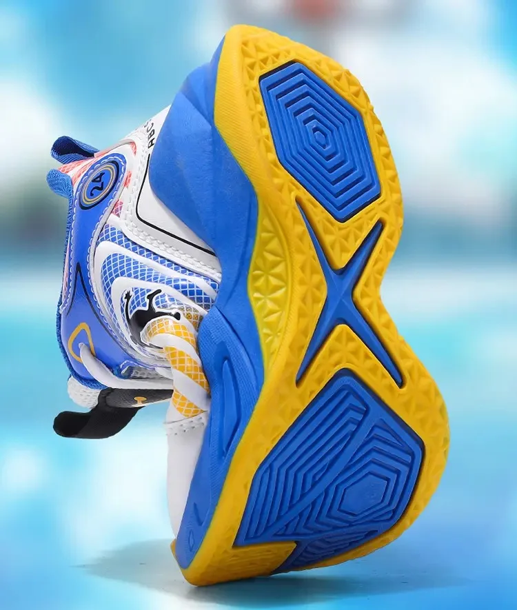 

Competition basketball shoes boys 2025 new breathable lace-up non-slip sports shoes lightweight running shoes for children