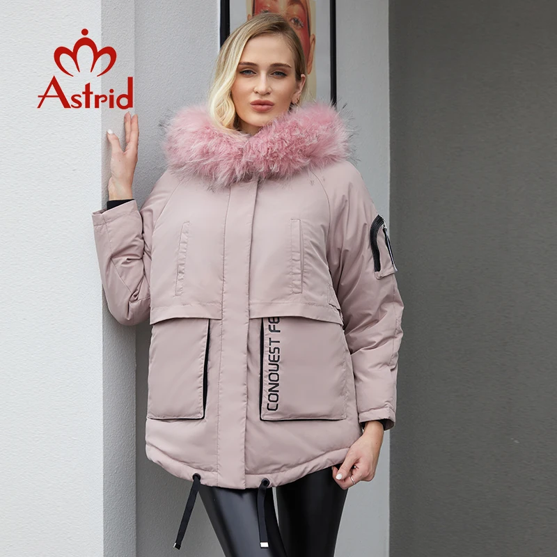 Astrid Women's winter jacket female parkas long quilted coat for women 2022 Plus Size warm clothing with fur hooded outerwear