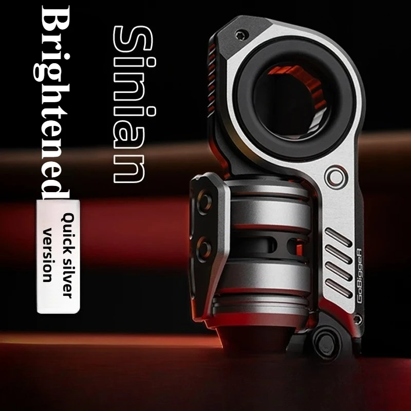 

(Попередняя распродажа) GoBiggeR Dan Dan Push Egg Composite Fast Silver, новый цвет, механический металлический гироскоп на кончике пальца, игрушка для снятия стресса