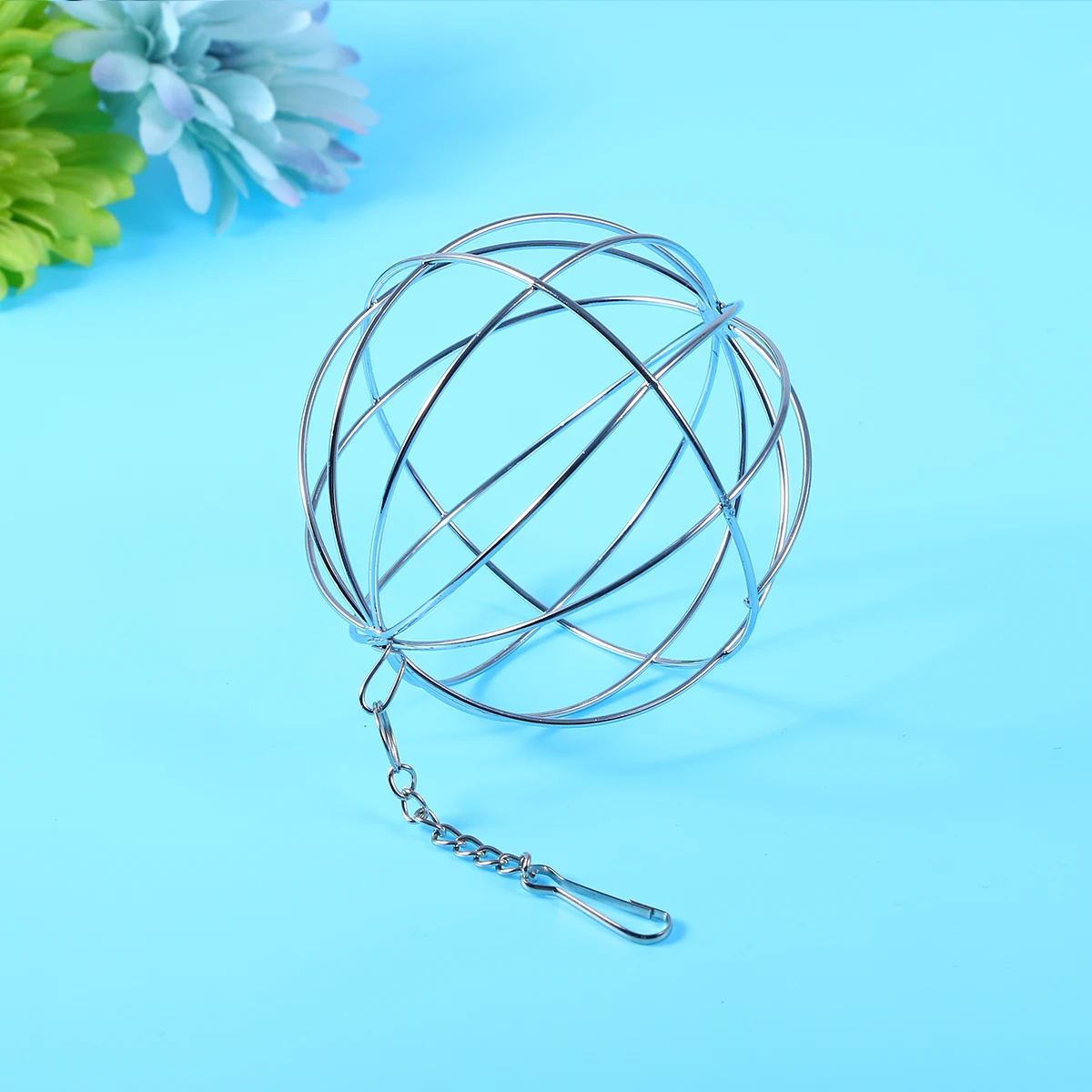 

Pet 8 Cm Rabbit Hay Feeder Toys Small Grass Feed Dispenser Ball Animals Hanging Indoor Grass Dispenser Stainless Steel