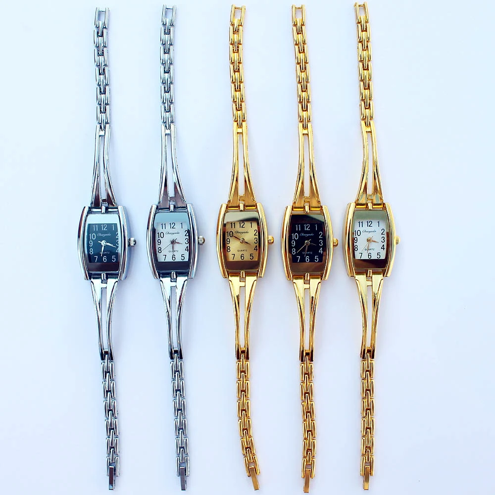 

5Pcs Women's Quartz Analog Wristwatch Stainless Steel Strap Dress Watch