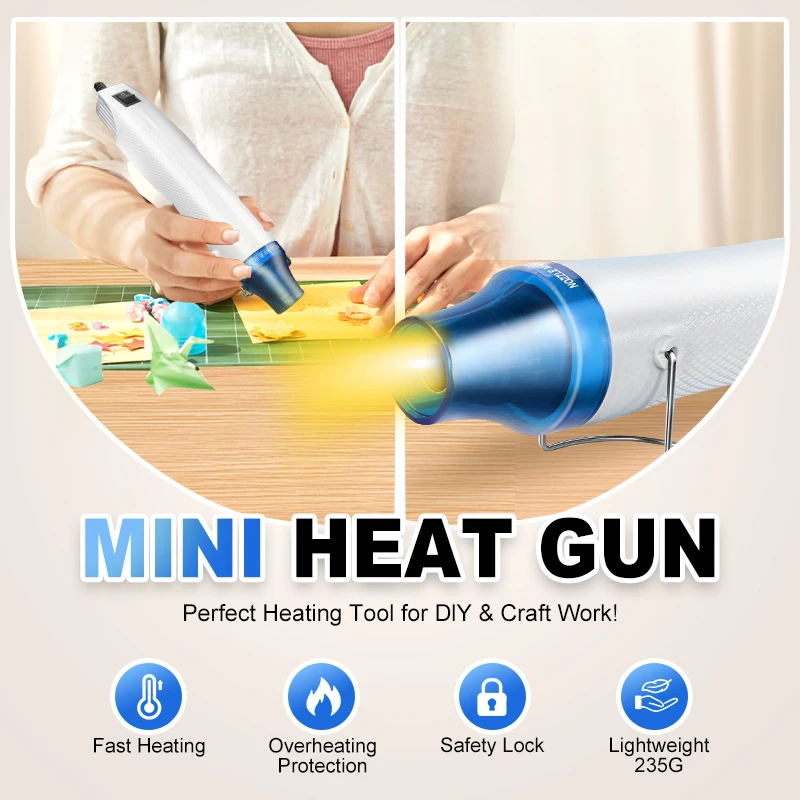 12V High-Quality Mini Handheld Safety Heat Gun, Suitable for Kitchen Food Sealing, DIY Crafts and Household Sealing Tasks