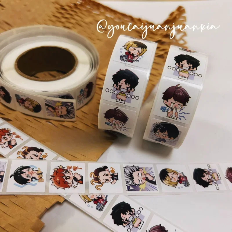 500PCS Hinata Shoyo Kozume Kenma Popular Anime Peripheral Q Version Stickers Mobile Tablet Decoration Cartoon Sealing Stickers