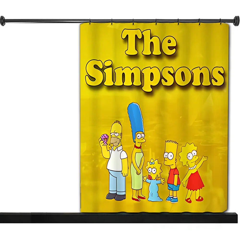 The S-Simpsons Shower Curtain Waterproof Polyester Fabric Paint Colorful Bath Curtains Home Bathroom Decor Curtain With Hook