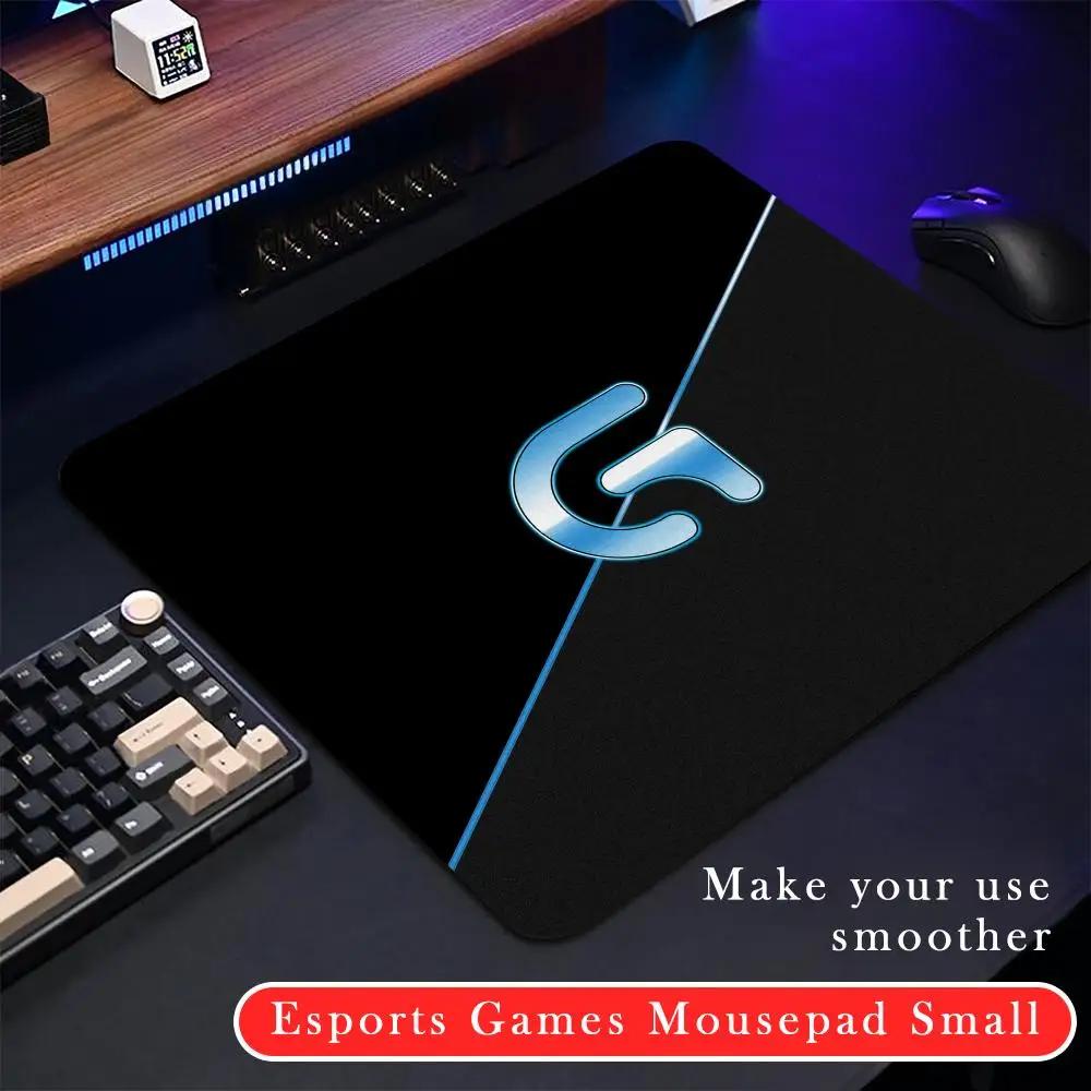 L-LogitechS logo design ins Mouse Pad Rubber Small mouse pad CSGOs desktop computer office keyboard e-sports ROGs game