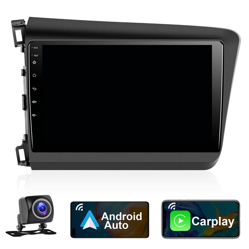 

Car Radio For Honda Civic 2012-2015 Parts 1G+32G Carplay Android Auto 9Inch Touchscreen Car Stereo Bluetooth FM Backup Camera