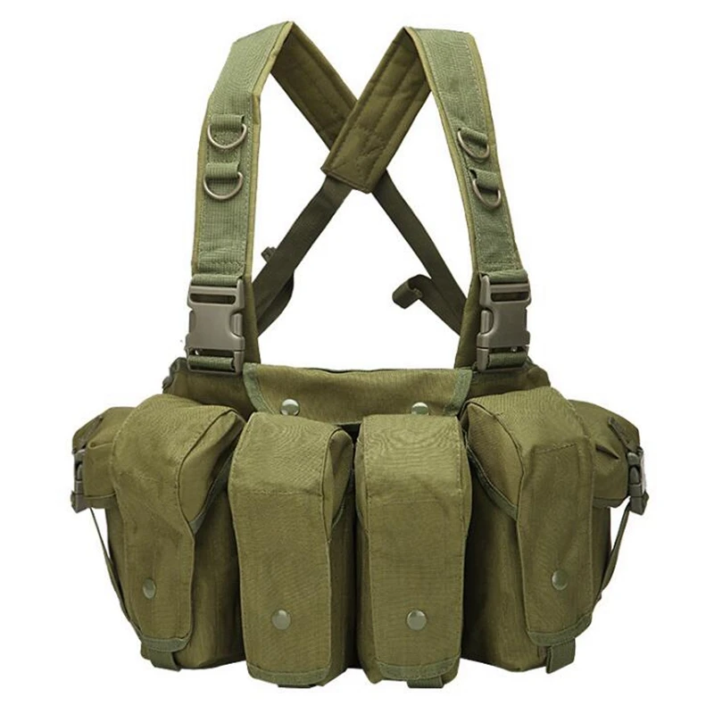 AK Chest Rig Molle Tactical Vest Military Army Equipment AK 47 Magazine Pouch Outdoor Airsoft Paintball Hunting Vest