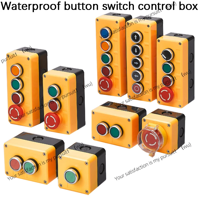 

ZOCI-Новый блок управления кнопочным переключателем, пластиковая водонепроницаемая коробка с кнопкой автоматического запуска, электрическая промышленная аварийная остановка LA38