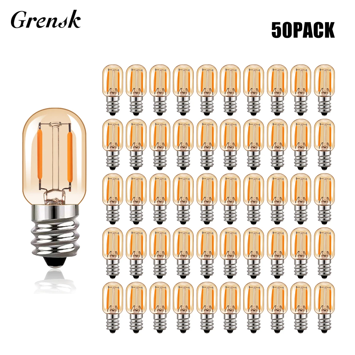 Grensk T22 1W E14 E12 220V żarówki LED świeczniki żarówki ściemniania Led W stylu Vintage rurowy, noc, lekki żarówki 2200K 10 Watt równoważne