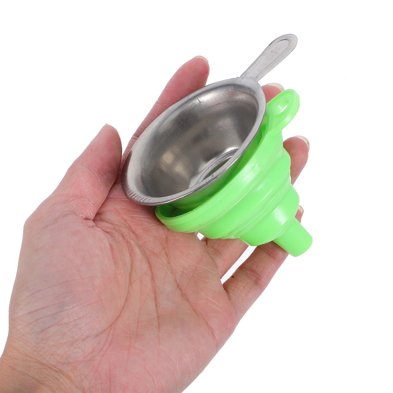 

1 Resin Transferring Funnel Set Silicone Foldable Funnel Metal Funnel for DLP SLA UV Photocuring 3D Printer Part (Green)
