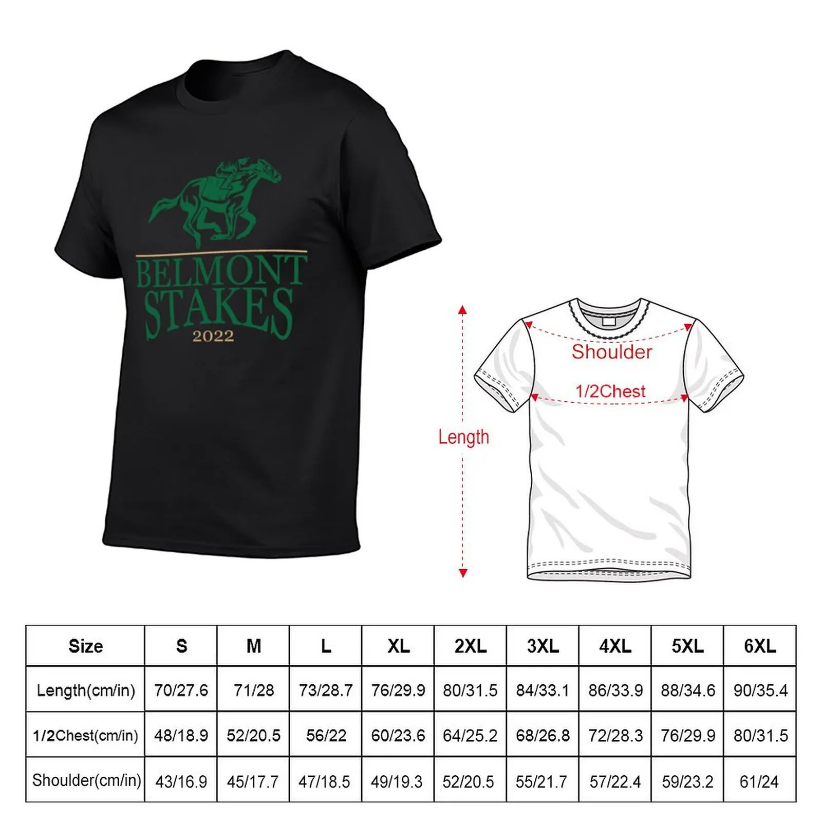 Belmont Stakes Horse Racing 2022 T-Shirt customs design your own summer tops sports fans mens clothes