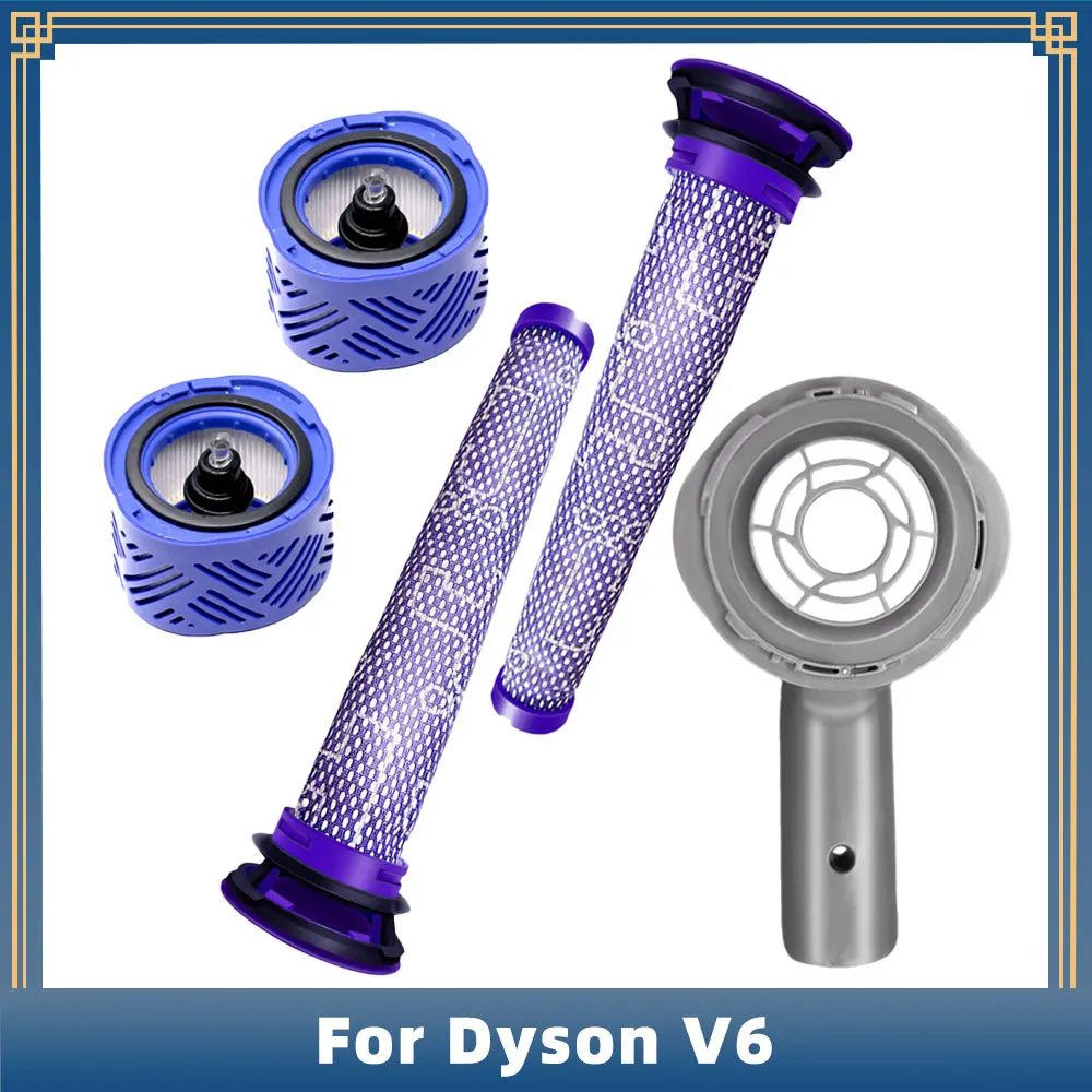 Compatible For Dyson V6 DC58 DC59 DC61 DC62 DC74 Vacuum Cleaner Replacement Parts Accessories Motor Rear Cover Pre Post Filter