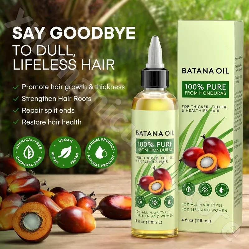 Batana Oil Hair Care Essential Oil Improves Frizz Fragile Split Ends Dryness Repairs Damage Caused By Perm and Dyeing 118ml