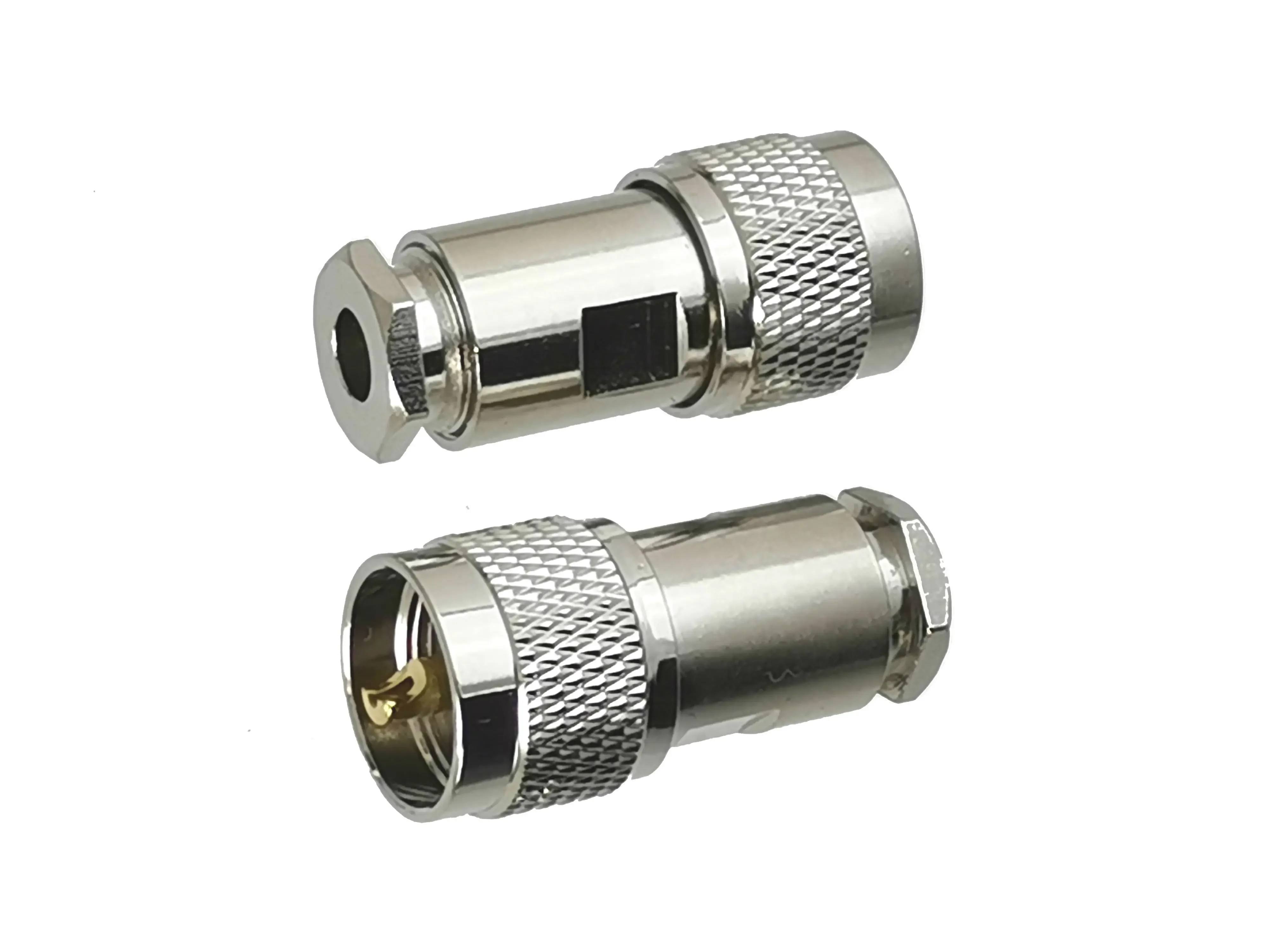 1pcs UHF PL259 Male Plug Connector Clamp RG8X RG-8X LMR240 Cable RF Coaxial Brass Straight New