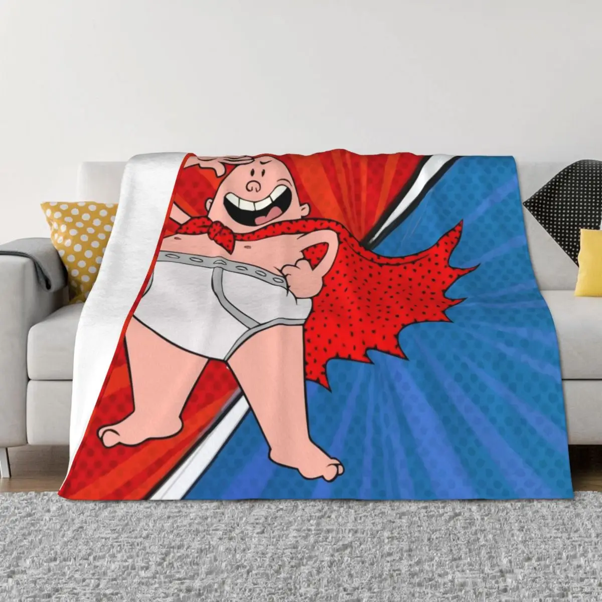 

Captain Underpants - Comic Cartoon Throw Blanket Nap christmas gifts Cute bed plaid Blankets