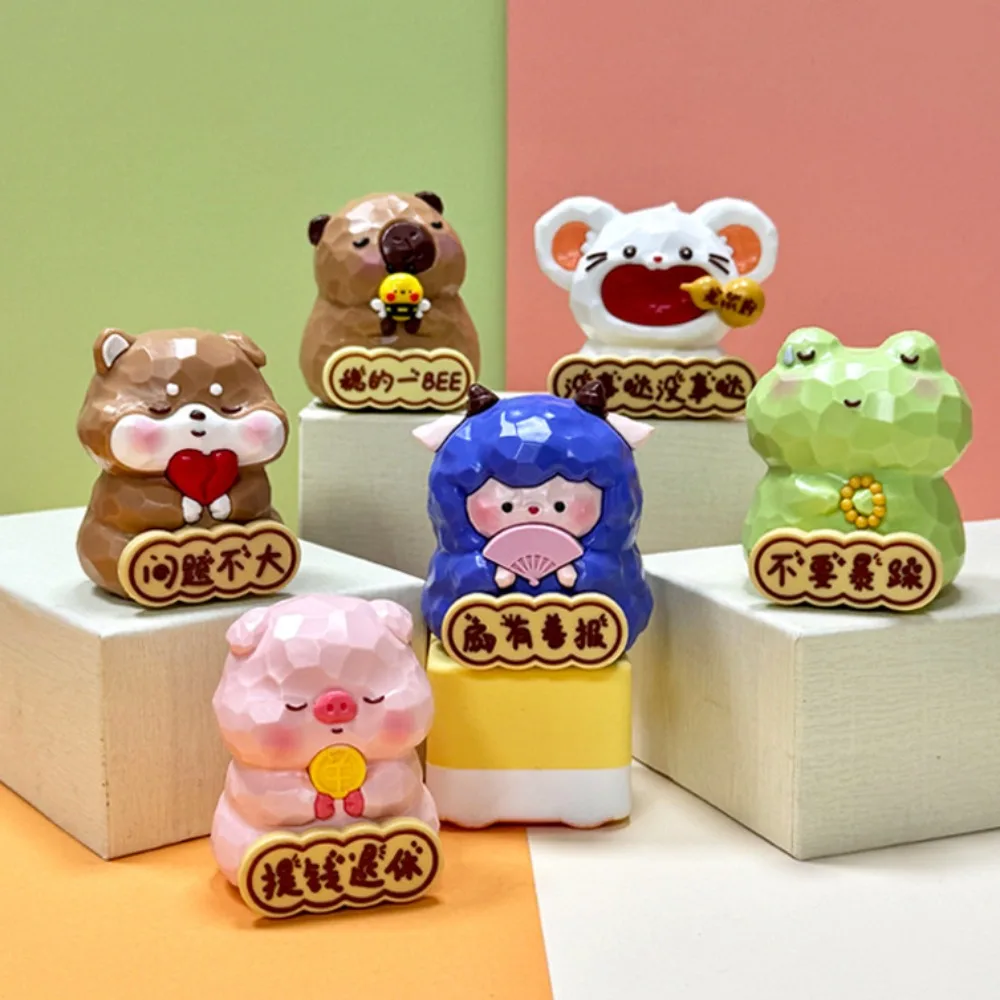 

Carving Texture Capybara Desk Ornament Pig Frog Capybara Doll Toy Cartoon Crafts Simulation Capybara Model Children