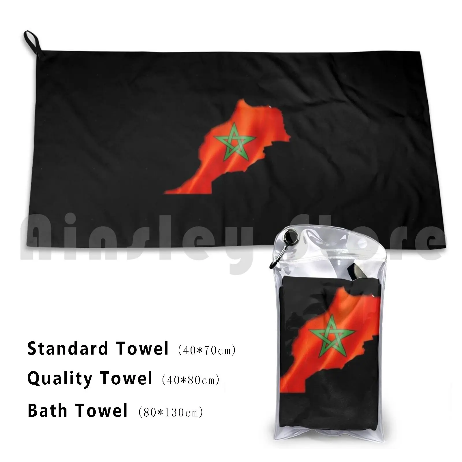 

Morocco Flag Country Shape-Gift For Moroccan From Morocco Bath Towel Beach Cushion 863 Morocco Moroccan