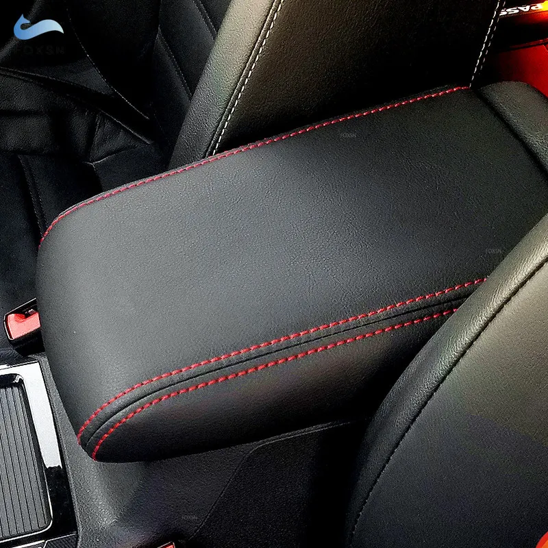 

For VW Golf 6 VI 2010 2011 2012 2013 Interior Car Center Control Armrest Box Microfiber Leather Cover Elastic Band Trim