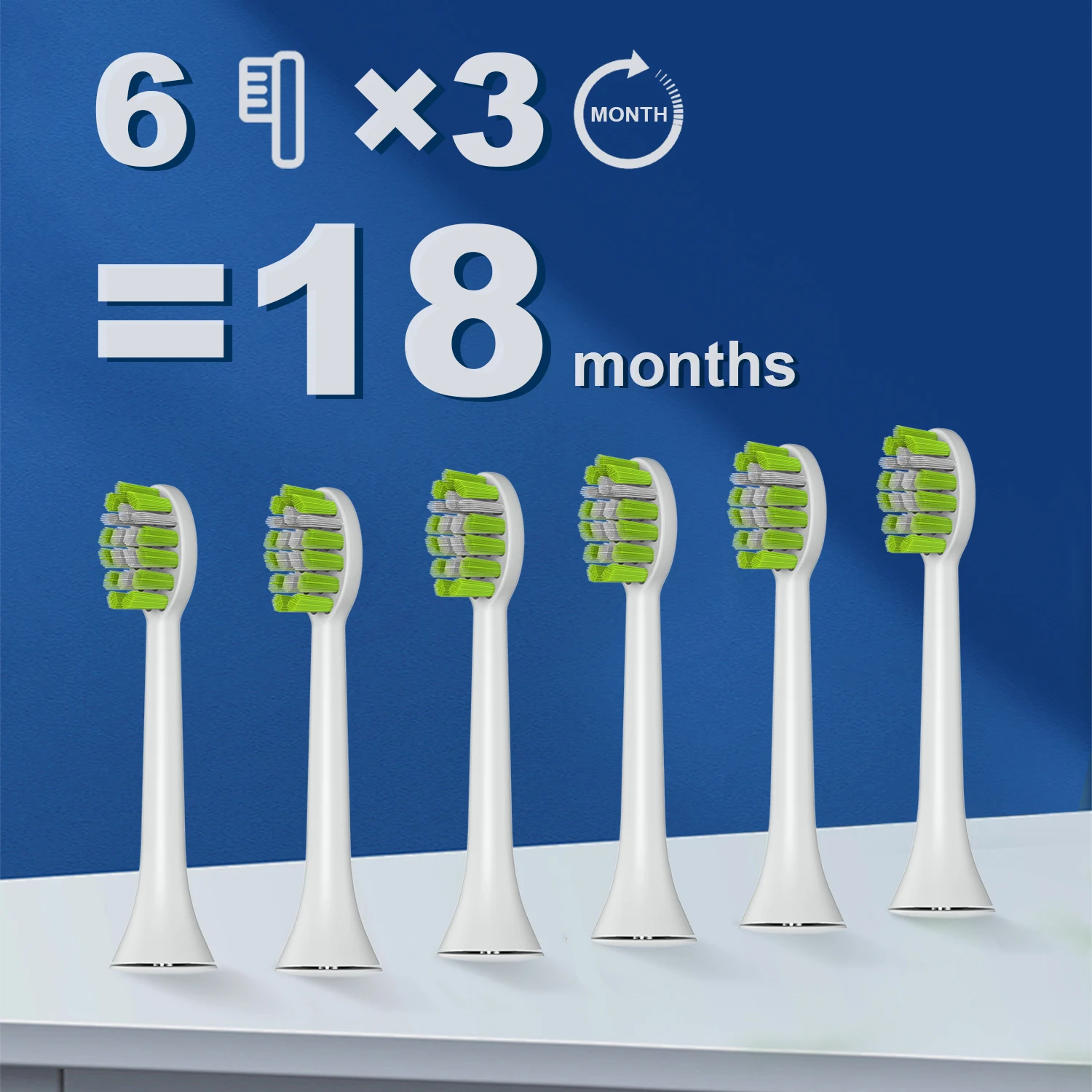 Dr.Yadent YD05 Electric Toothbrush USB-C Fast Charge 4 Modes for Adults 2mins SmartTimer 6 Replacement Heads Last for 1 Year Use image 3