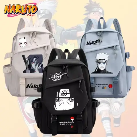 Anime Naruto Cartoon Graphic Print Boys Large Backpack Capacity Creative Handsome Student Large Capacity School Bag Wholesale