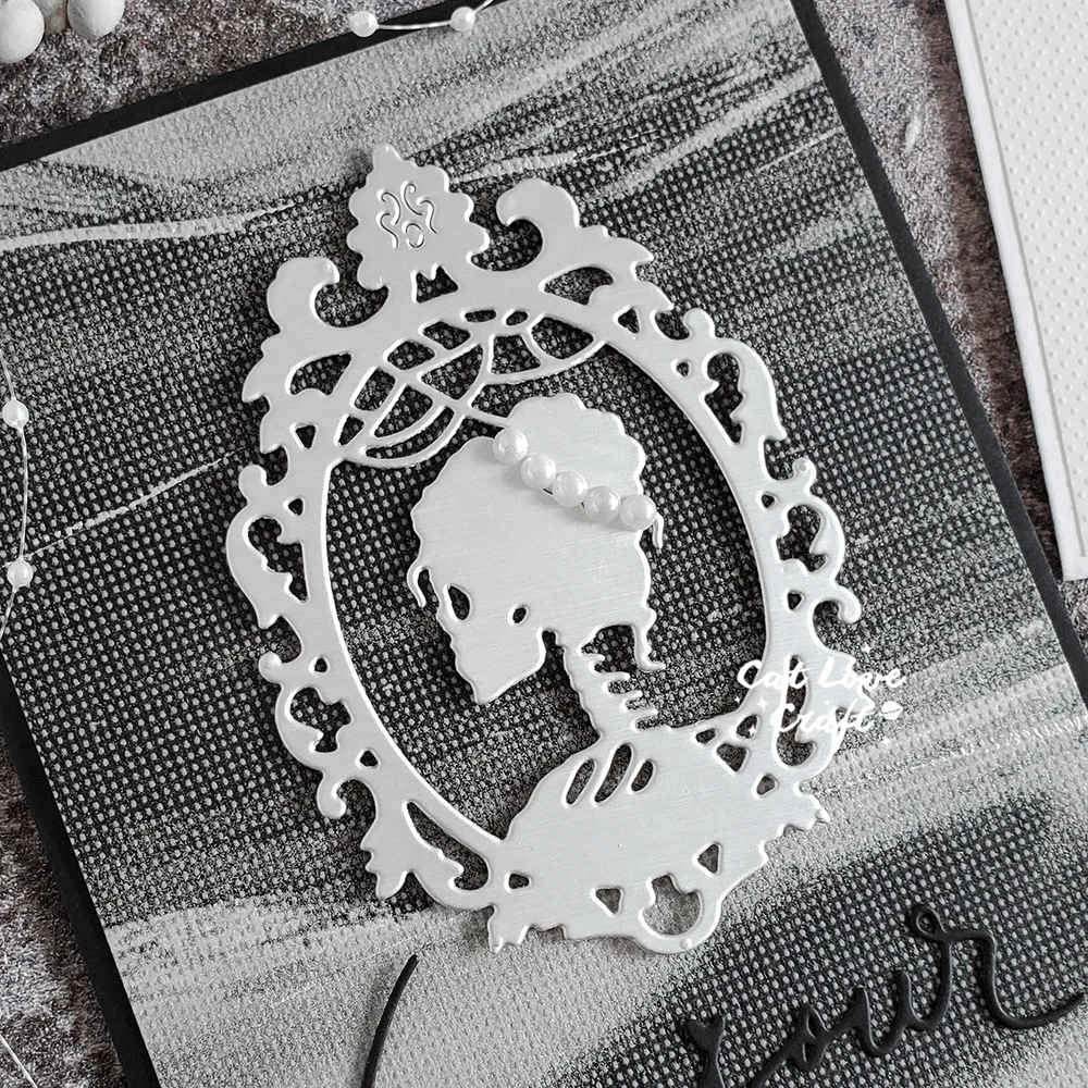Catlove Halloween Skull Frame Metal Cutting Dies Scrapbooking Mold Stencil Die Cuts Card Making DIY Craft Embossing New Dies For view 3