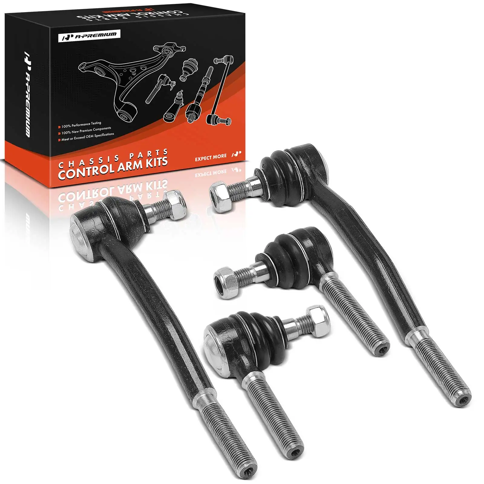 A-Premium 4x Front Inner and Outer Tie Rod Ends for Cadillac Catera 2000-2001
