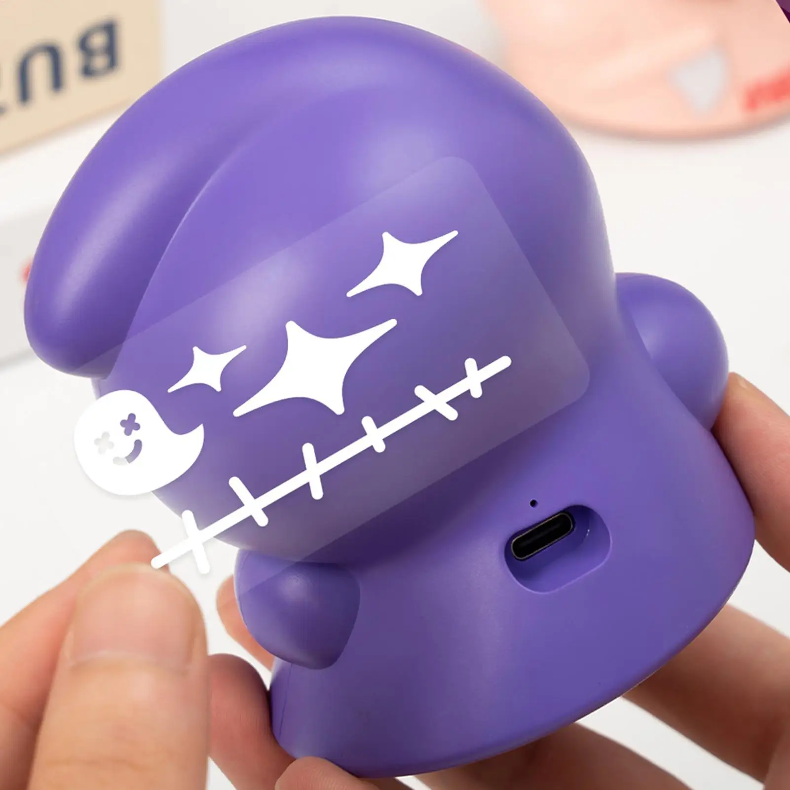 

Halloween Nightlight Rechargeable Silicone Ghost Lamp 3-gear Dimming Soft Lighted Halloween Party Decoration for Tabletop