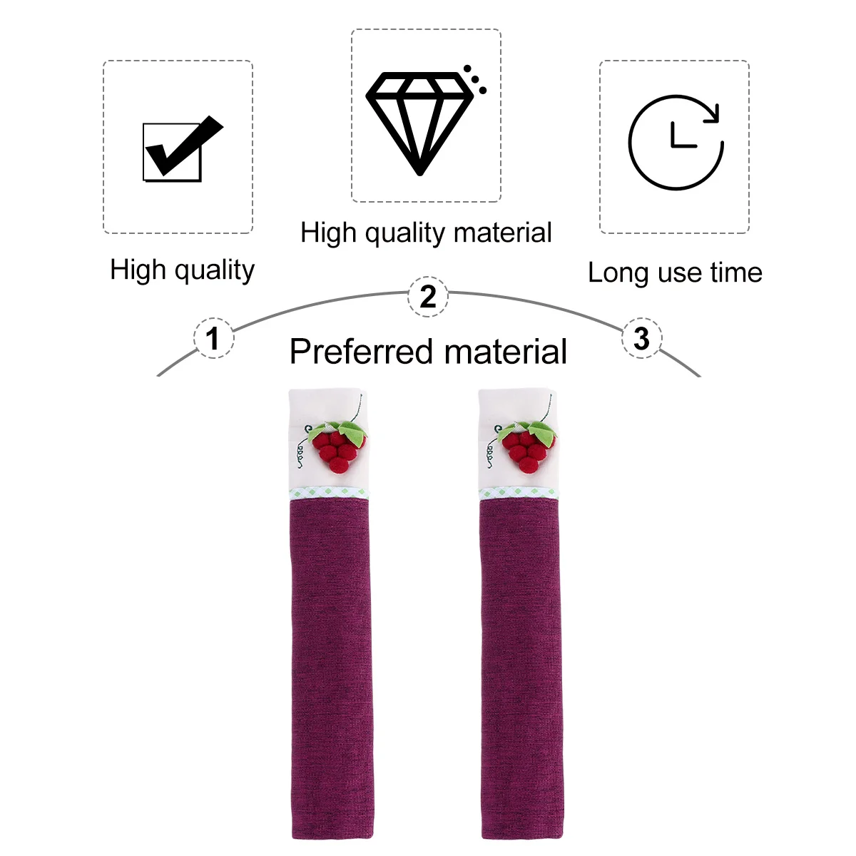 

2Pcs Fridge Door Handle Protector Dust Proof Cover for Kitchen Appliances Soft Easy Clean Handle Wrap for Refrigerator Oven